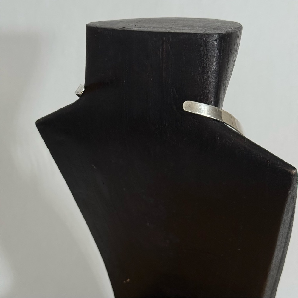 Vintage TAXCO 950 Mexico TO-96 ALICIA Sterling Silver Modernist Cuff Necklace - Picture 3 of 16